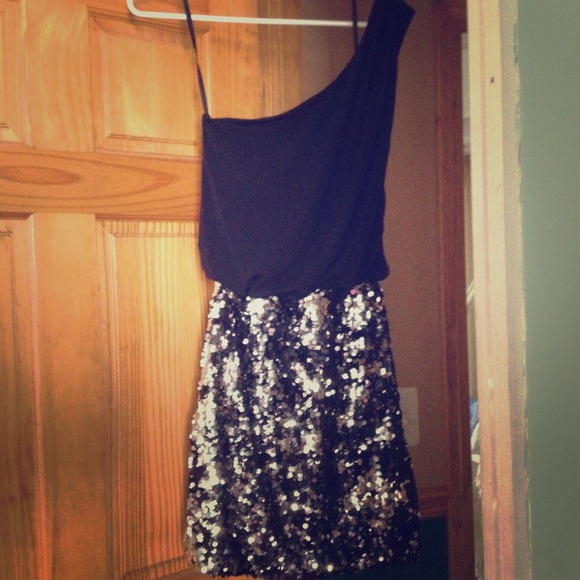 Black Sequin Dress