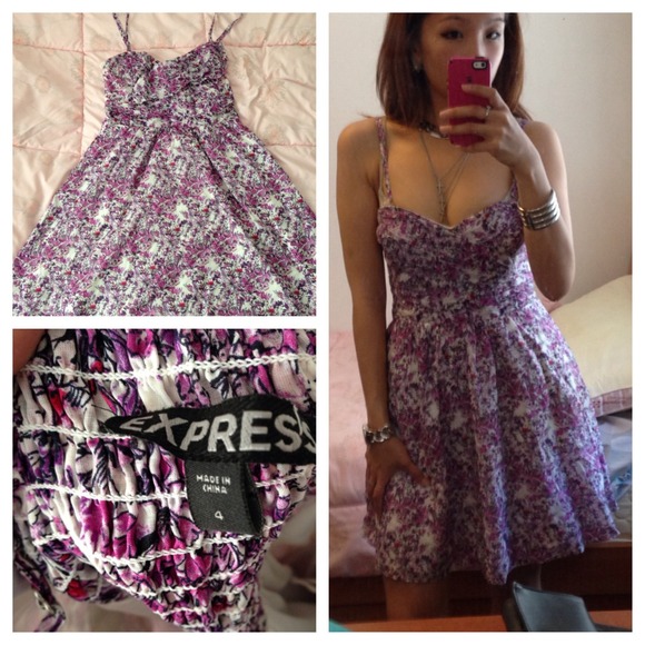 🚫Sold Locally🚫 Purple and White Flower Dress