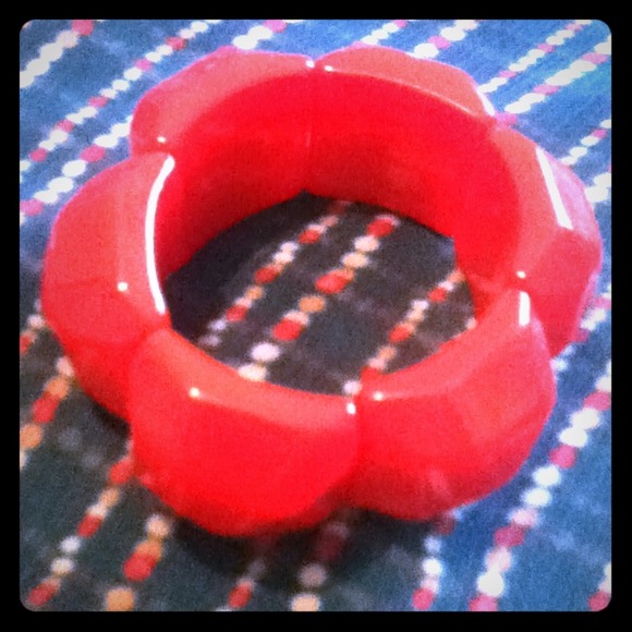 Bright red bracelet