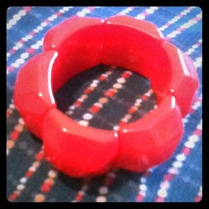 Bright red bracelet