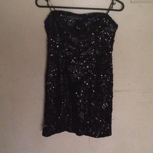 Black Sequin Dress