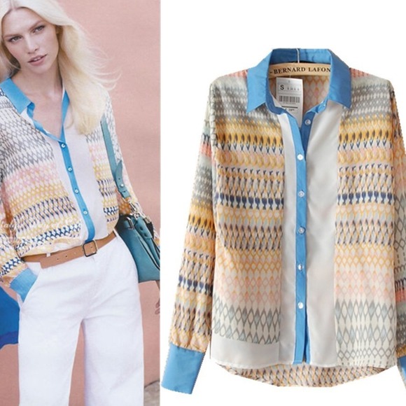 Tops - Chiffon Button Down