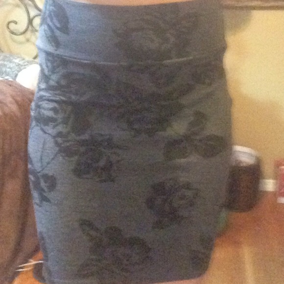 Black accented grey skirt