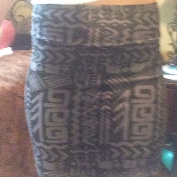 Black and gray tribal mini skirt