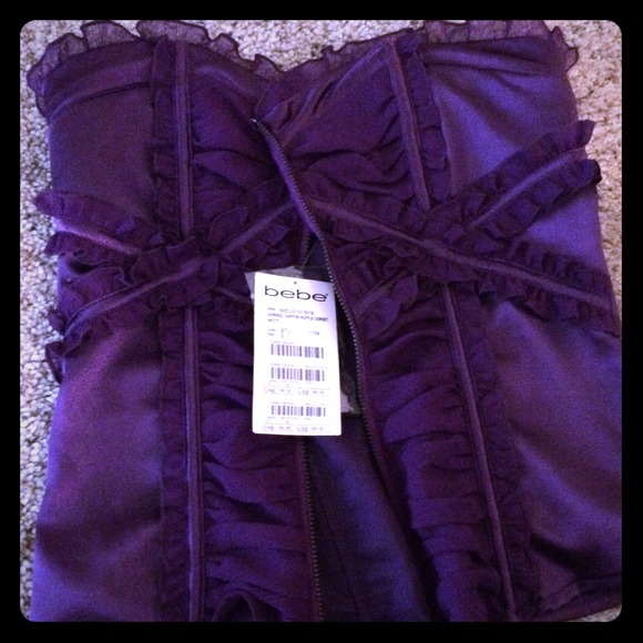 Purple BeBe corset in a size small