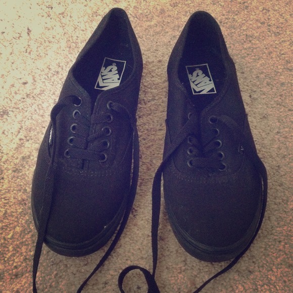 All black Vans sneakers *NEVER WORN*