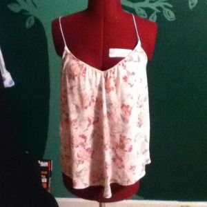 V neck floral tank
