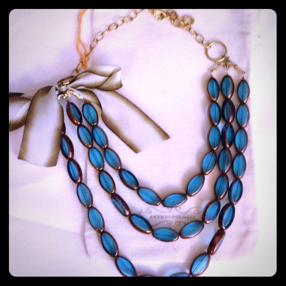 Anthropologie turquoise bead necklace!
