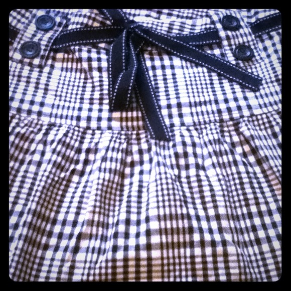 Black and white plaid mini