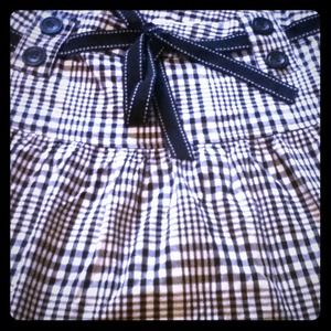 Black and white plaid mini