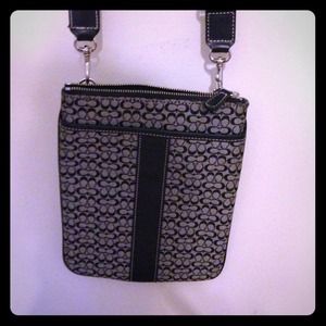 Coach signature cross body bag
