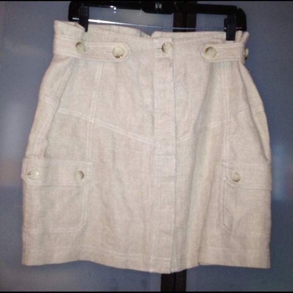 Michael Kors Khaki colored linen skirt. - Picture 1 of 2