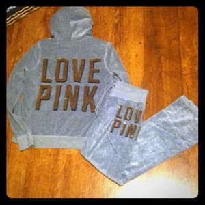 Victoria's Secret velour sequin outfit-