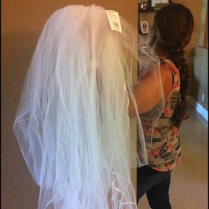 White wedding veil