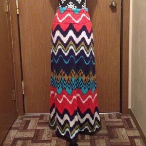 BRAND NEW!! Multi colored maxi skirt