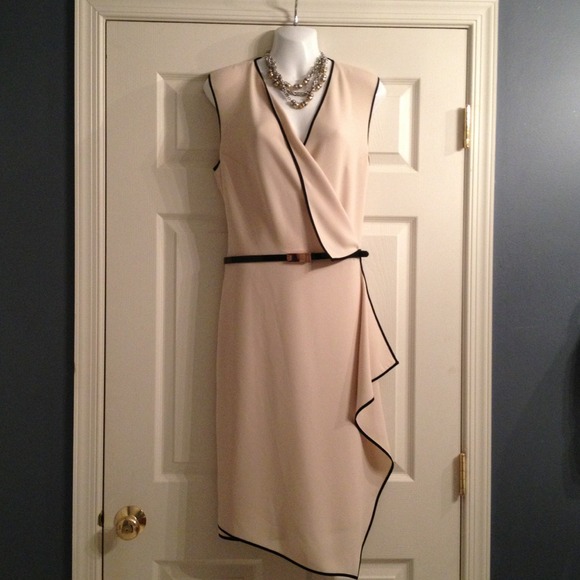 Rachel Roy Belted Crepe Dress