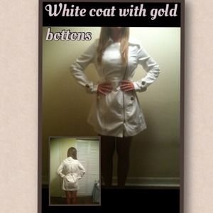White coat with gold bottoms!!