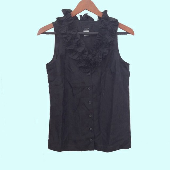 JCREW Silk ruffle top