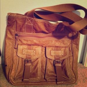 Eko Red faux leather tote
