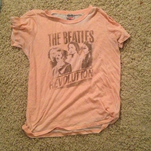 Beatles band tee shirt peach vintage