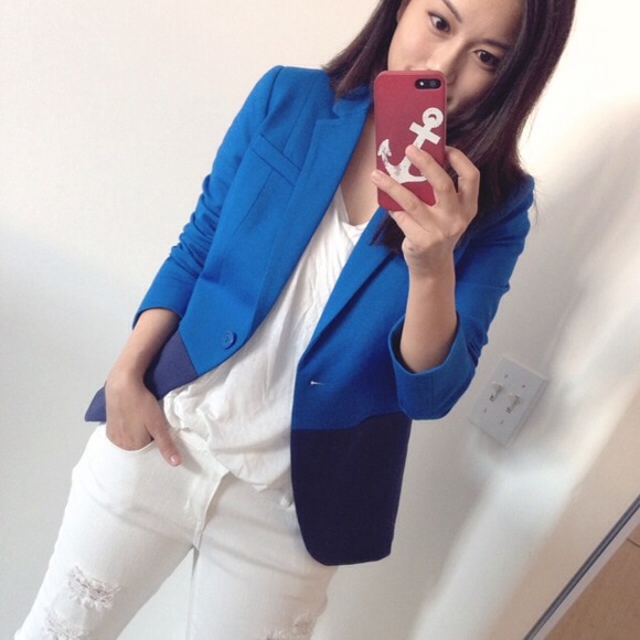 Jessica Simpson Jackets & Blazers - ✖️SOLD✖️Blue Colorblock Blazer