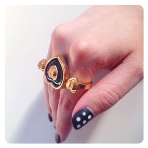 Betsey Johnson Jewelry - Betsey Johnson Heart Double Ring Betsey Johnson Jewelry - Betsey Johnson Heart Double Ring
