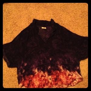 Silence & noise urban outfitters button rose top