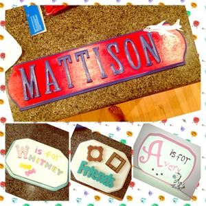 Wooden plaques hand made with any name or phrase..