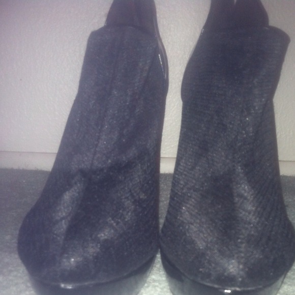 Black bootie heels