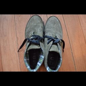 Forest green desert boots