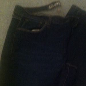 Dark blue sweetheart jeans