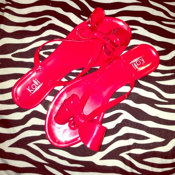 Red Oversized Bow Sandals ❤️