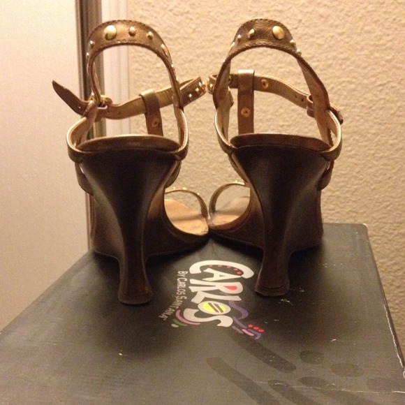 Gold Carlos Santana wedges SOLD - Picture 3 of 4