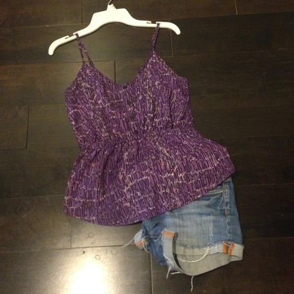 Purple Spaghetti Strap Top Size S