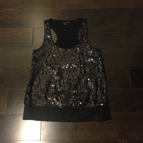 Black Sequins Tank Size S