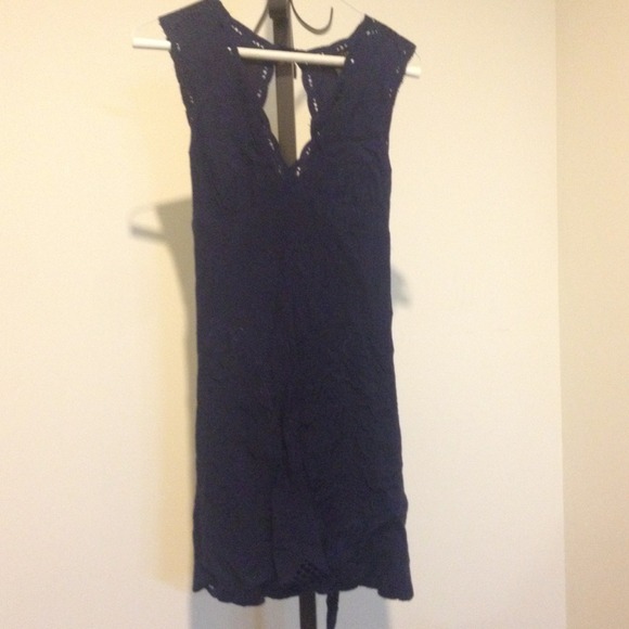 Navy Blue Sleeveless Dress