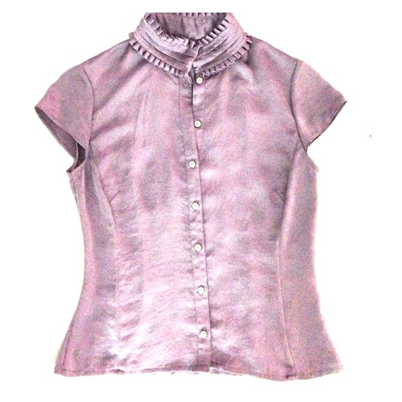 Banana Republic Silk Lavender Blouse