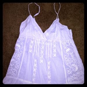 Bundled **Forever 21 white lace baby doll tank top