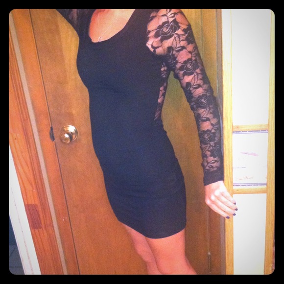 Black lace dress