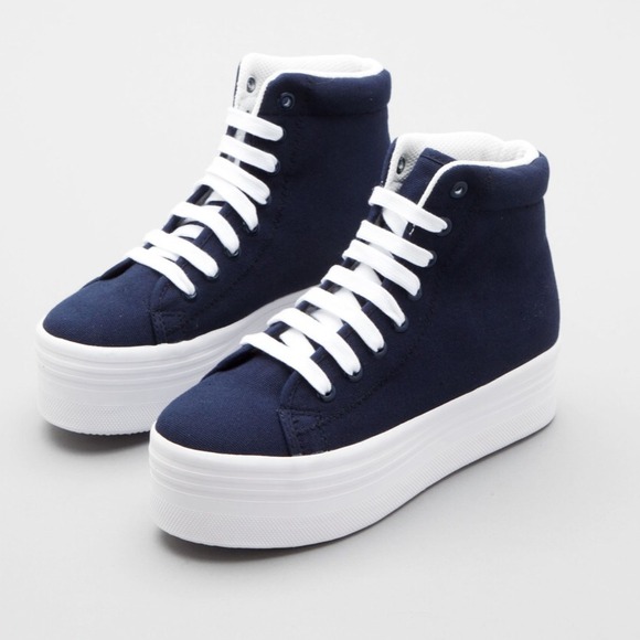 Jeffery Campbell Navy HOMG Sneakers