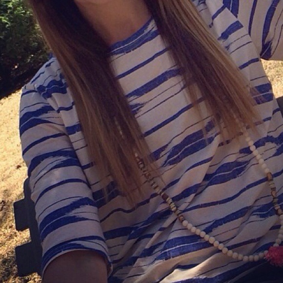 SOLD J CREW Ikat tissue tee. X small. - Picture 3 of 3