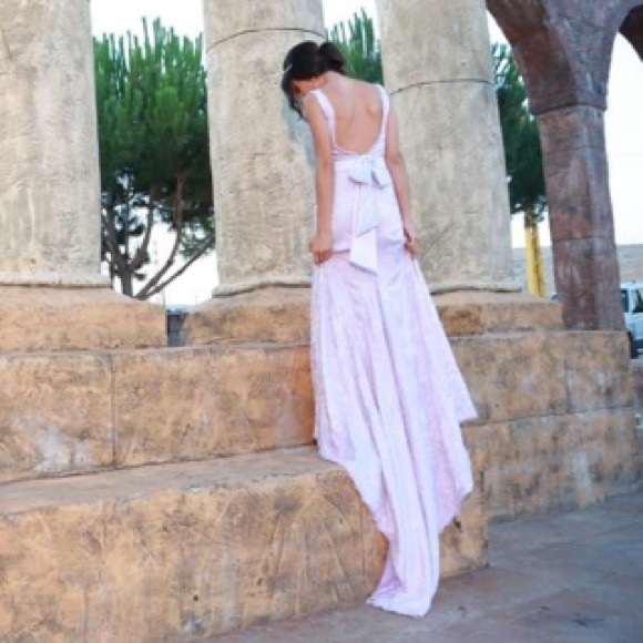 Wedding or engagement Lavender lace evening dress - Picture 3 of 4