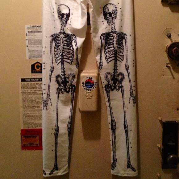 White Skeleton Leggings - Picture 2 of 3