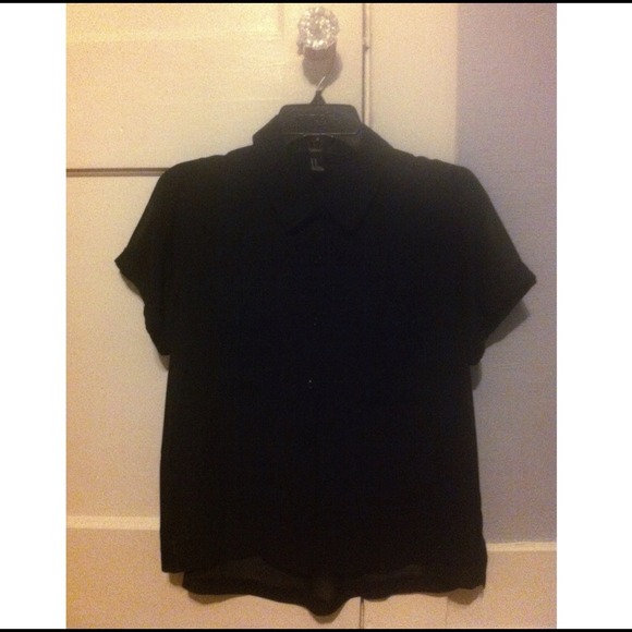 ❌SOLD❌ Sheer black button up