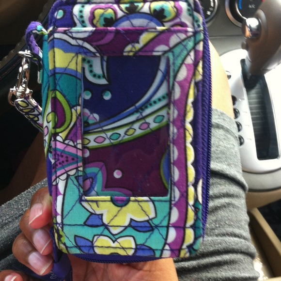 Cute  paisley wristlet with cell phone pocket