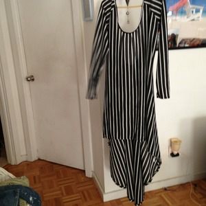 New black and white high low dress