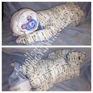 Sleeping baby diaper cake