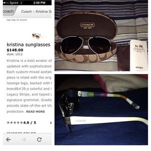 Coach Kristina Sunglasses. *BRAND NEW/NEVER WORN!*