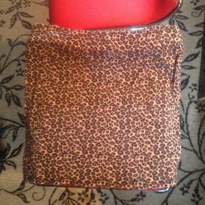 Cheetah print bodycon skirt