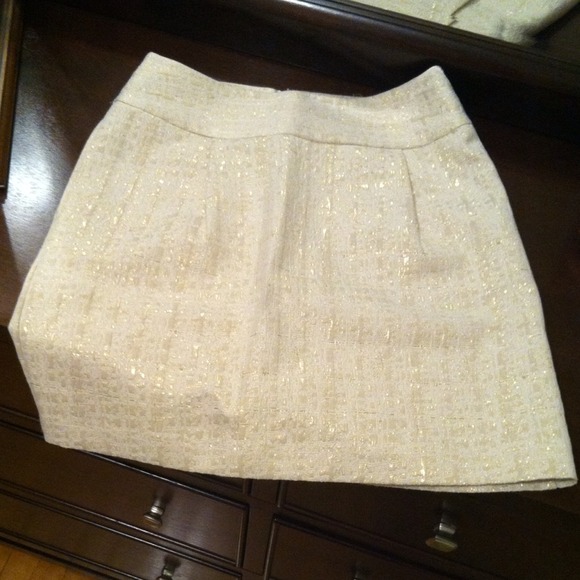 Merona Ivory Sparkle Mini Skirt